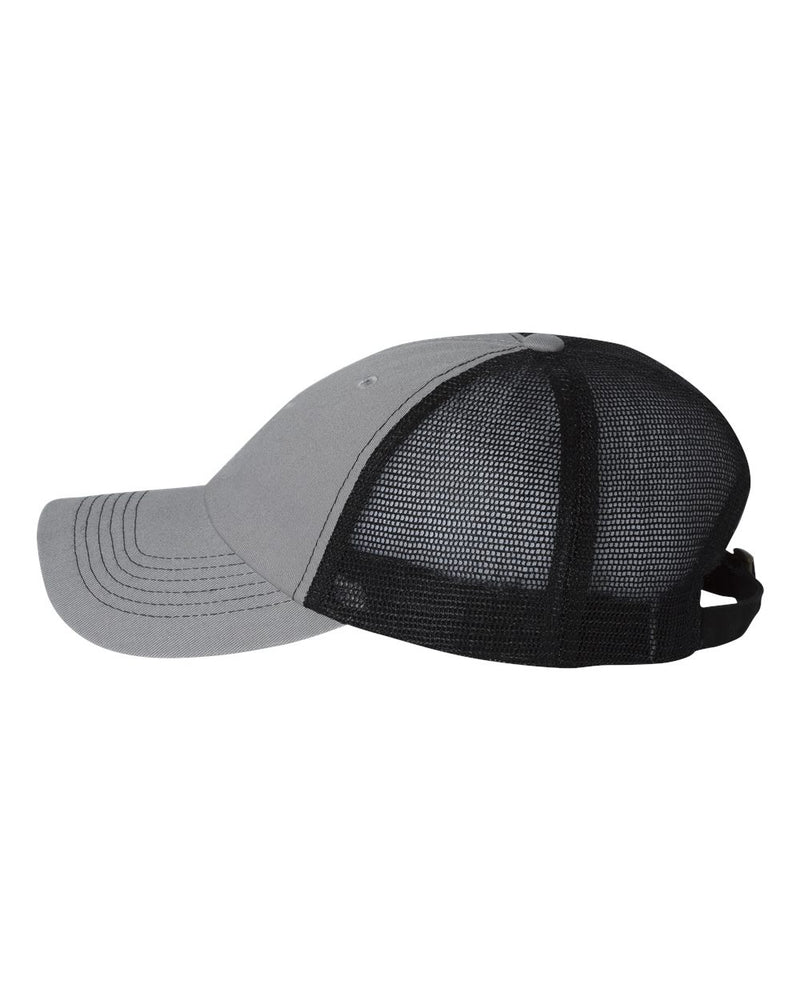 Contrast-Stitch Mesh-Back Cap