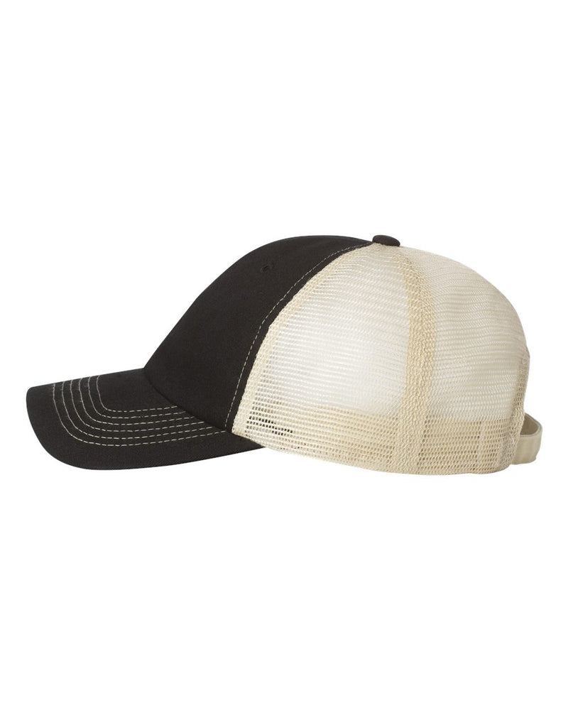 Contrast-Stitch Mesh-Back Cap