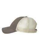 Contrast-Stitch Mesh-Back Cap