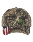 Camo with Flag Visor Cap