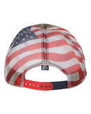 Camo with American Flag Mesh Back Cap