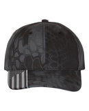 Camo with Flag Visor Cap