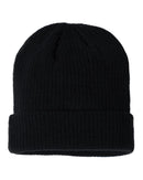 Ribbed Knit Cuffed Beanie