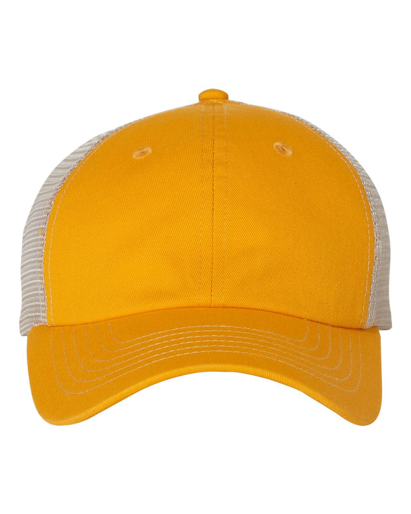 Contrast-Stitch Mesh-Back Cap