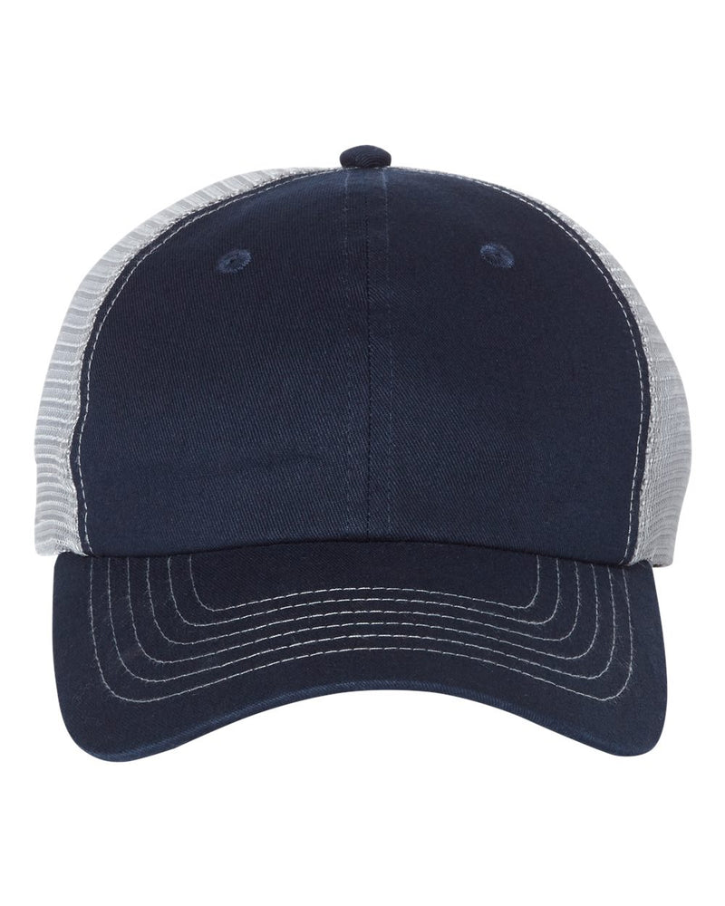 Contrast-Stitch Mesh-Back Cap